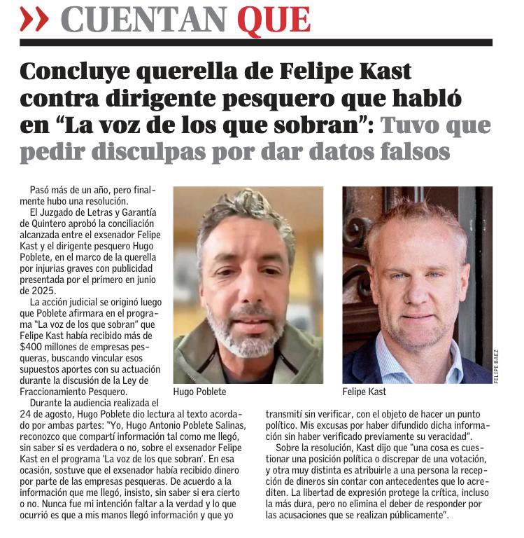 felipekast's tweet photo. Nunca hay que dejar que se instalen mentiras. Me querellé contra dirigente Hugo Poblete por injurias y tuvo que pedir disculpas por compartir información falsa sin haberla verificado https://t.co/aSiwK2108M