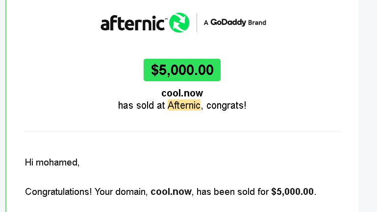 mohmdabary's tweet photo. 🚨 SOLD — $5,000 🚨

https://t.co/RVa2Dy1fzn has been sold for $5,000 💰

Sold via GoDaddy / Afternic to a strategic buyer.

Another premium .now domain sale! 🔥

#DomainSales #DomainInvesting #DotNow #Domains #GoDaddy #Afternic https://t.co/HUOarQI4Mj