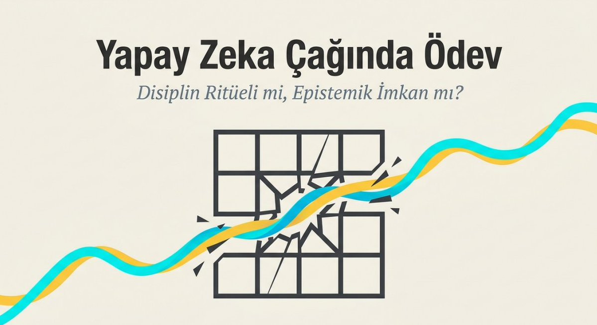 CenapYilma98373's tweet photo. Yapay zeka çağında "ödev",
öğrencileri hizaya sokan, ezbere dayalı bir zorunluluk mu, yoksa çocukların kendi başlarına keşfetmelerini,
düşünmelerini ve yeni bilgiler üretmelerini sağlayan
gerçek bir öğrenme fırsatı mı ?
Kaynak: @apostonews
#Yapay_Zeka
#eğitim
#ödev
#kesfet