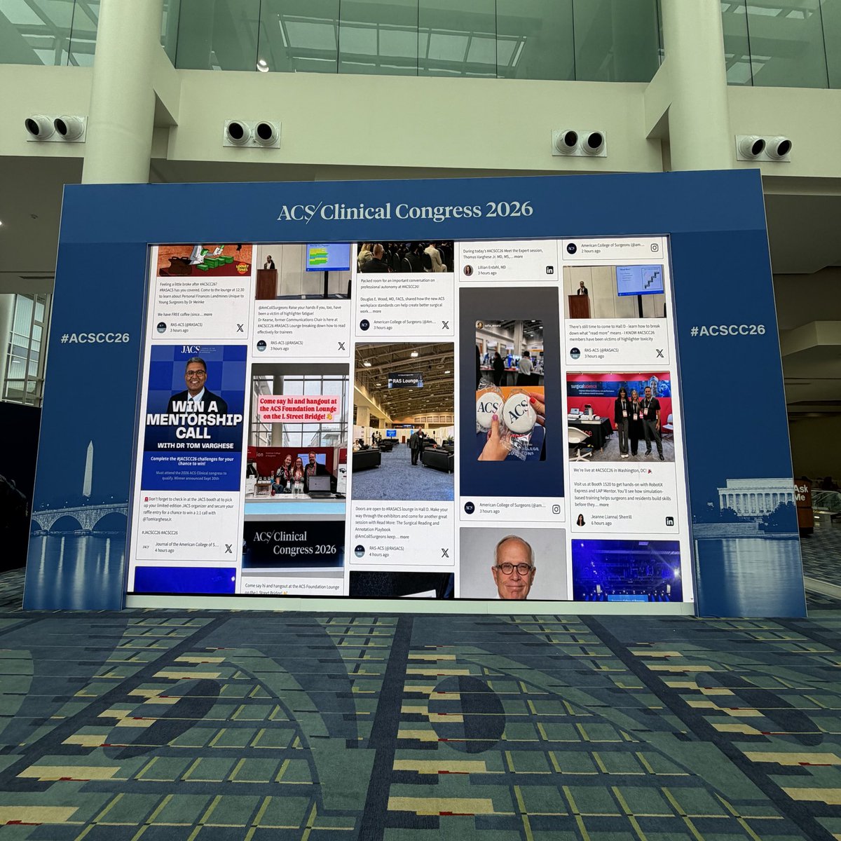RASACS's tweet photo. Have you made the wall? #ACSCC26 (don’t forget to @RASACS) and try to catch your post outside of the Exhibit Hall. It’s on your way to the RAS lounge 😉 https://t.co/PqNWYYJcWI
