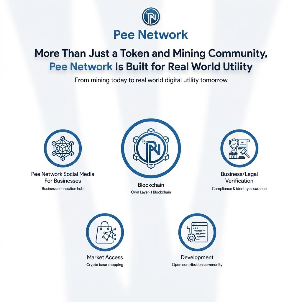PeeNetwork_tech's tweet photo. PEE NETWORK IS BUILT FOR REAL-WORLD UTILITY.

We’re not building just another digital asset. We’re building trust business infrastructure designed to connect verified identities, businesses, reputation, and digital commerce.

$PN currently being mined ⛏️ is the native Layer 1 coin powering the ecosystem.

The vision is simple: build technology that solves real problems, creates real utility, and can be used beyond speculation.

We're building with purpose. We're building for the real world.