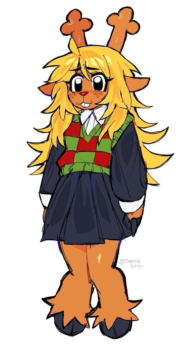 EmeraldKitty_'s tweet photo. Another noelle #deltarune https://t.co/CXdXv44aIf