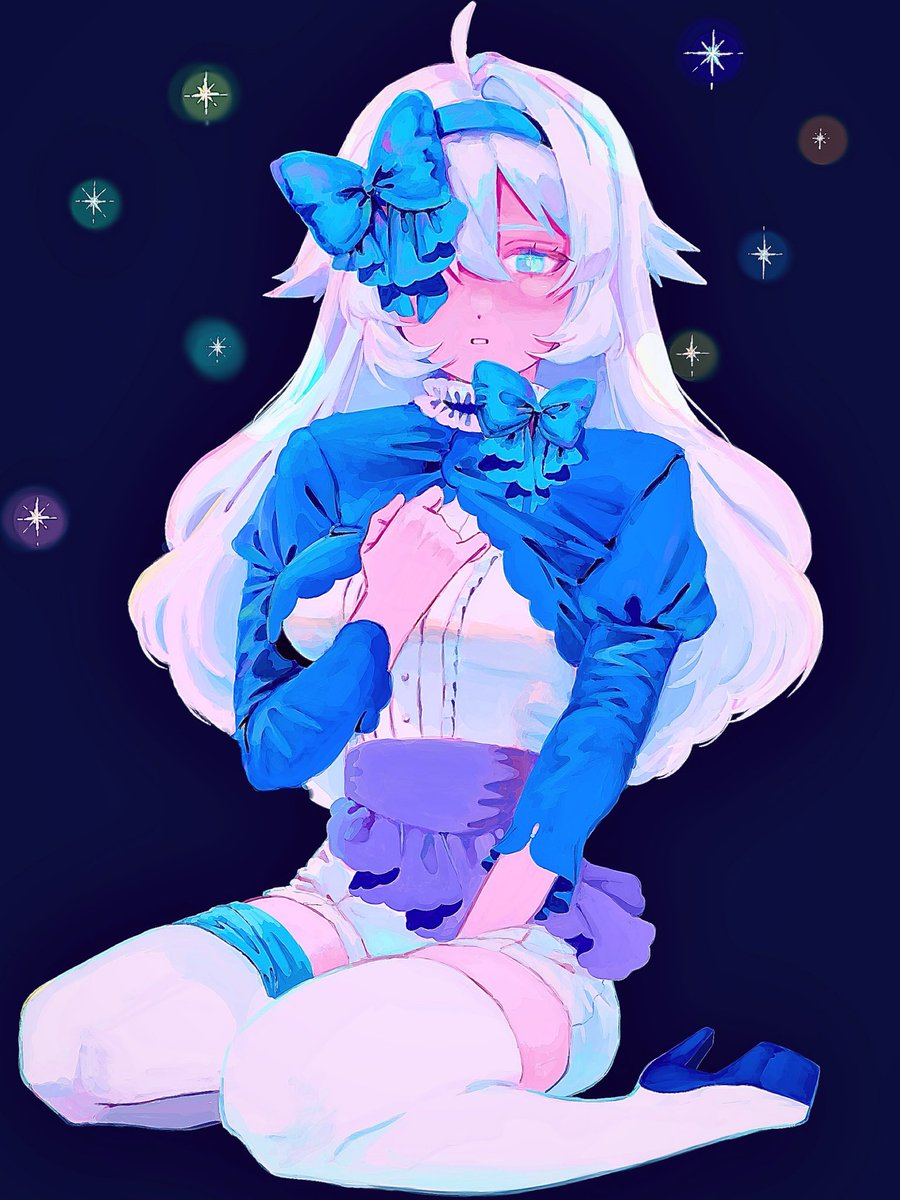 choco0Oco0O's tweet photo. OC 💙🩵🤍
#イラスト https://t.co/lgzQLXMAmV