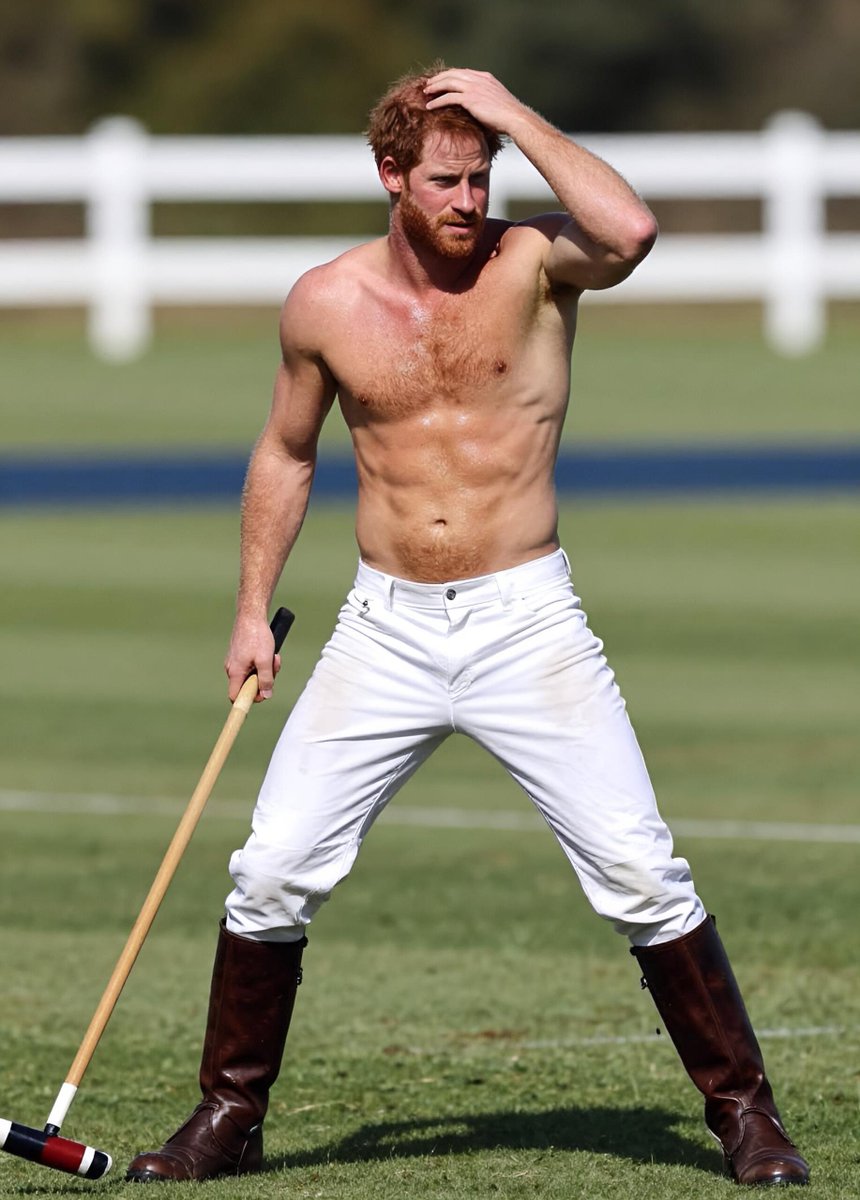 dorawhite47's tweet photo. Prince Harry goes semi shirtless to cool down at his latest polo match.... https://t.co/h9E367sTT0