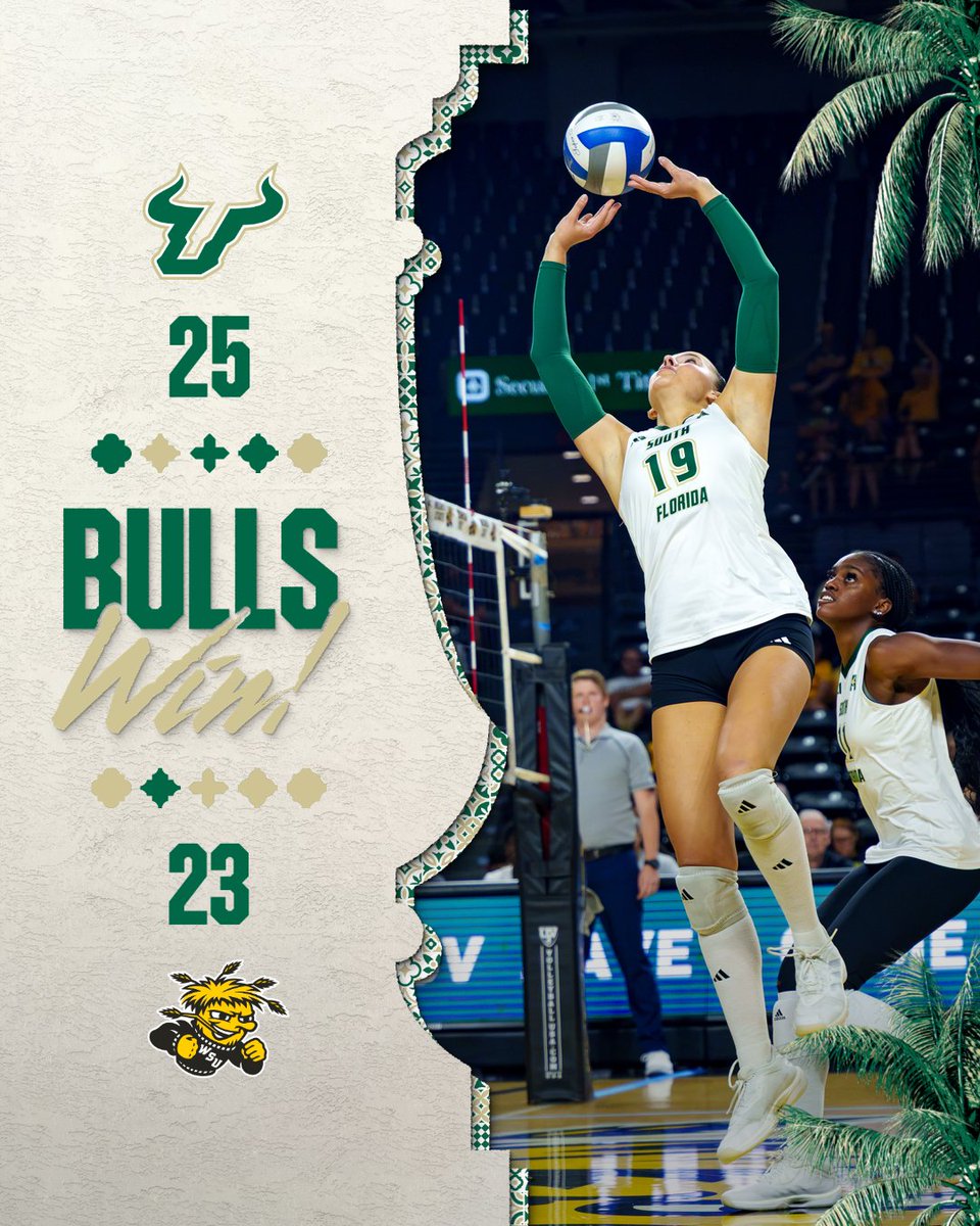 usfvolleyball's tweet photo. BULLS WIN!!! BULLS WIN!!! https://t.co/pqhBVhZJm5