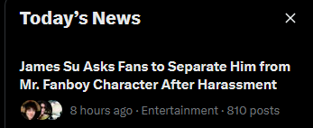dark_alone's tweet photo. Honestly I was afraid this would happen bcuz it happens to everyone who may be considered "in the way" of a CP by those lunatics. Same thing's happening with Sing Lee from ASH right now. Reel & Real are 2 completely different things. #JamesSu #MrFanboy #SingLee #ASHtheSeries https://t.co/QF9InRVPNW