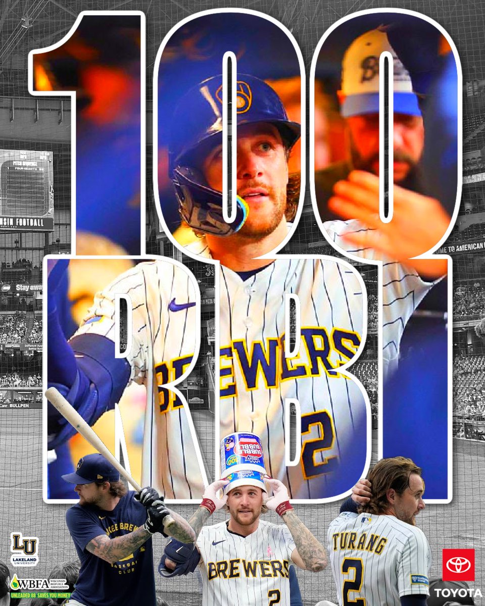 ESPNMilwaukee's tweet photo. 1⃣0⃣0⃣ RBI for Brice in 2026! #ThisIsMyCrew https://t.co/wcmHMXEIFU