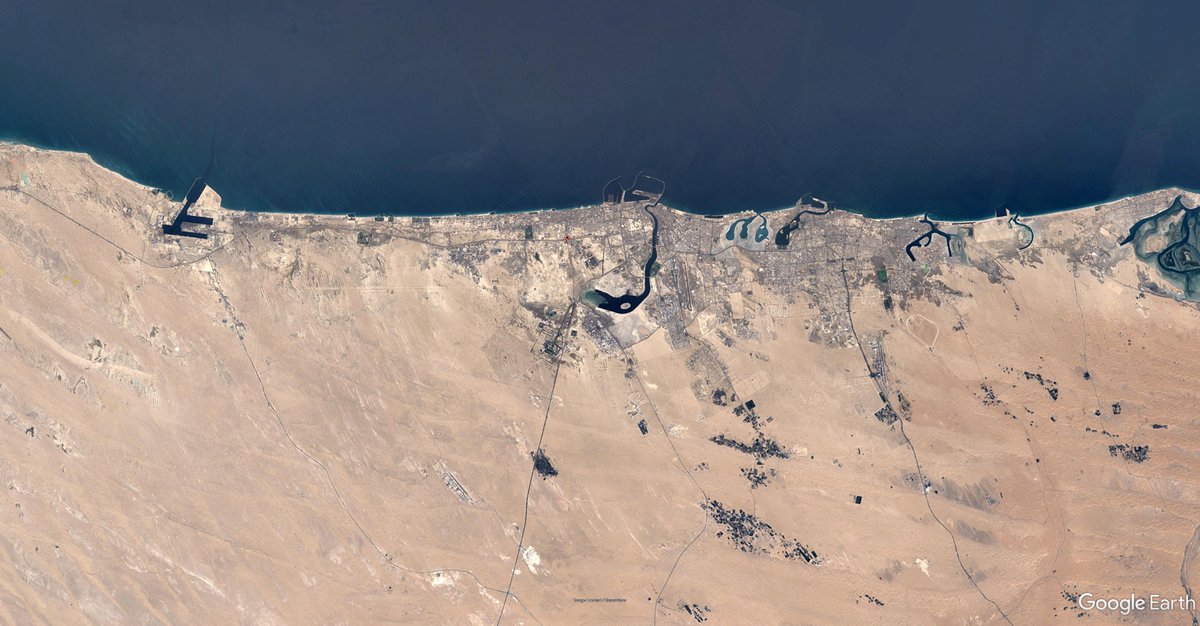 TankerTrackers's tweet photo. Dubai, UAE in 1984, 1994, 2012 and 2026.

(Google Earth) https://t.co/uZqMEUN0iZ