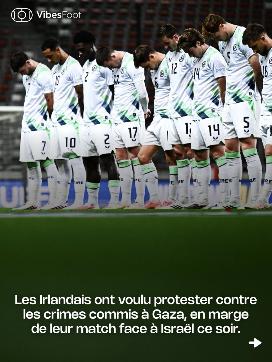 VibesFoot's tweet photo. Immense respect aux joueurs irlandais 👏🇮🇪🇵🇸 https://t.co/pmSpXPyLiO