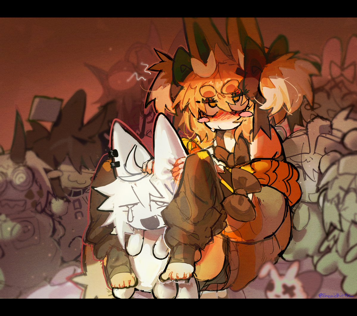 EmeraldKitty_'s tweet photo. To those of you who are unaware, if you like my artwork, did you know I have an OC account where I post my original art and designs? 
It is @cr8sis_tan 
I would really appreciate if you checked it out or left a follow! https://t.co/PKqyltZtPf
