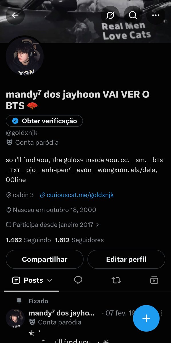 goldxnjk's tweet photo. perfil / tela de bloqueio / última música reproduzida / pinterest https://t.co/9CIbo5TlWd