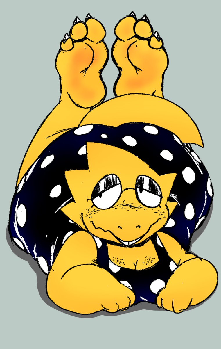 g3aaltthing's tweet photo. alphys colored sketch https://t.co/QHtxAXDwDE