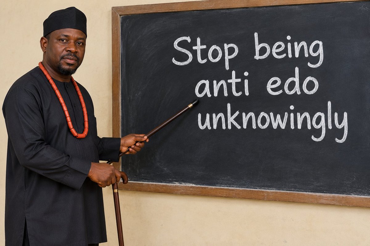 osamede120's tweet photo. Many of us are anti edo unknowingly not our fault but the society, we came to meet, lets be self conscious to be edo,  if you check yourself you will realise your life on earth you have been anti edo unknowingly, your names are English names and even your surname https://t.co/NLfC1SaZrz