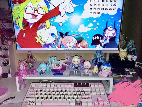 jyxmpt's tweet photo. Take a look at my PC setup! 🐱💕 https://t.co/3JDVwi9XLt
