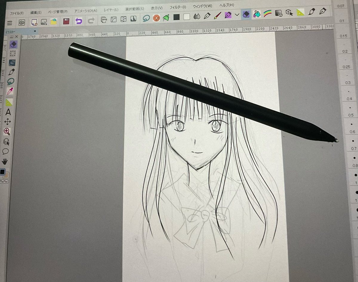 TATERIAKA's tweet photo. 下描きとは？顔変わる https://t.co/y5gWuSCZwT