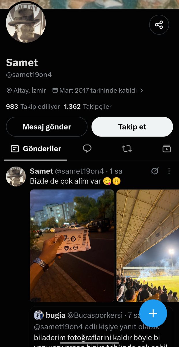 Altay1914ss's tweet photo. @Bucasporkersi @samet19on4 Adamın hesap açık ne anlatıyon sen aq https://t.co/omjUemmlw6