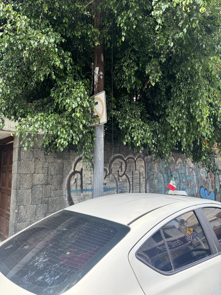 Rubeks's tweet photo. @UCS_GCDMX Vehículo estacionado bloqueando entrada de domicilio en Gladiolas 72 @XochimilcoAl y en lugar prohibido 🚫 para estacionar. Nissan A-9843-J placas alteradas para que no se visualicen, vidrios oscurecidos https://t.co/VGOsRA3fJl