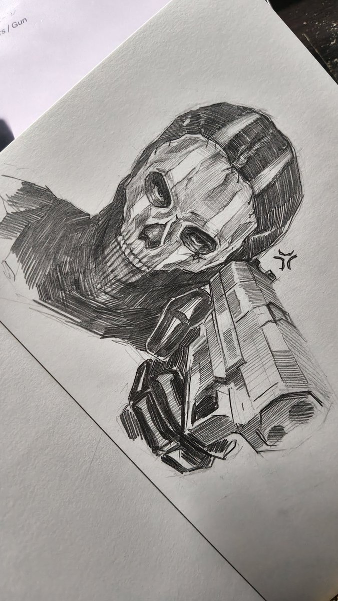 Baconartth's tweet photo. Simon sketch 
#cod #simonghostriley https://t.co/FAe1HywH1b