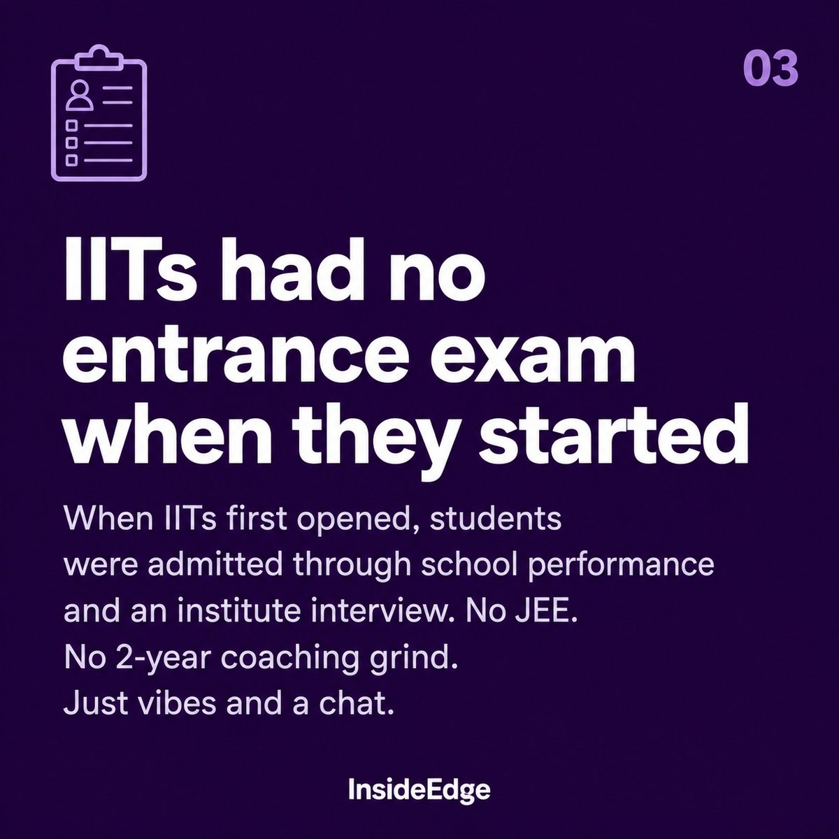 addisoncarterj9's tweet photo. IITs are hard to get into—but did you know IIT Kharagpur began in a British-era detention camp? IITs also have 2, 100-acre campuses, a 1847 legacy, and Asia’s biggest college fest. What’s life inside really like? Which fact surprised you most: 1–5? https://t.co/Ha1MU6pyrQ