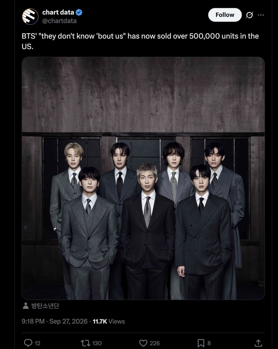 LetsBeGoodHuman's tweet photo. Falling in line one by one.
That's what happens when THE WHOLE ALBUM IS A SUCCESS.

Stream ARIRANG. Top To Bottom. https://t.co/IQiXOJx4zw