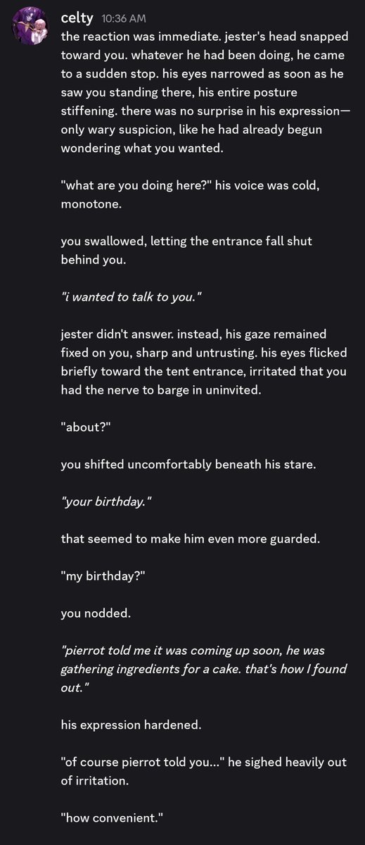 spicy124_'s tweet photo. gonna post in parts over the next few days with the final part on jesters birthday 💜

jester birthday pt 1.

#tfc #thefreakcircus #tfcjester https://t.co/5clmon3jNk