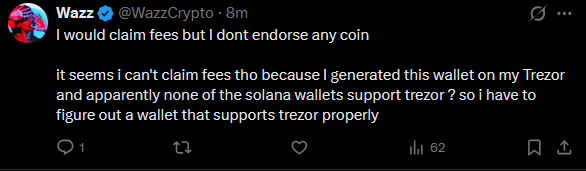 DefactoDSOL's tweet photo. The guy that exposed robin hood just said he will claim fees. All the previous coins for him didn't have the proper fees.

Instead of supporting millionaires why don't we support someone who is exposing the crime in the trenches?

100% to Wazz. 

https://t.co/8S62b8gyZN https://t.co/CEF9p9649t