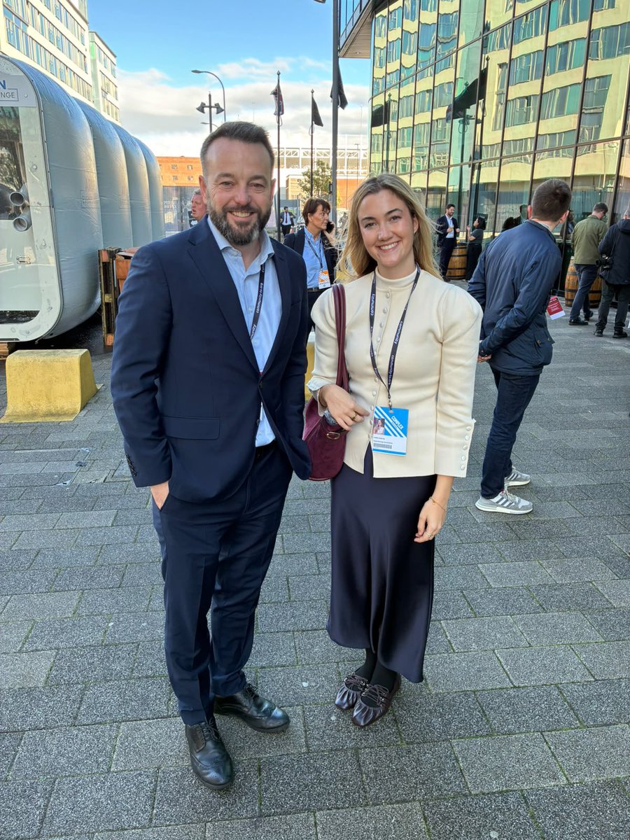 RHANews's tweet photo. Day one at Labour Party Conference in Liverpool.

Ferdy Willans and Caitlin Delaney have been meeting MPs and ministers, keeping the issues facing road transport businesses in the conversation.

Ferdy caught up with Lucy Rigby KC MP Economic Secretary to the Treasury, while Caitlin met Colum Eastwood MP. The team has also raised the impact of the 90/180-day rule on professional drivers with Hamish Falconer MP,  Minister for Intergovernmental Relations and European Relations.

With the Budget approaching and fuel costs firmly in the news, we’ll keep making the case for the businesses that keep Britain moving.

#LabourConference #RoadHaulage #RHACampaigns