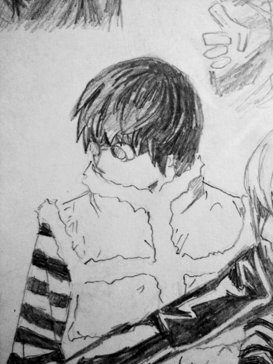 Nate_River001's tweet photo. 先生に、授業中はもう絵を描くことを禁止された。(｡•́︿•̀｡) #deathnote #art #meronia #sketch https://t.co/EsCJlxHGpr