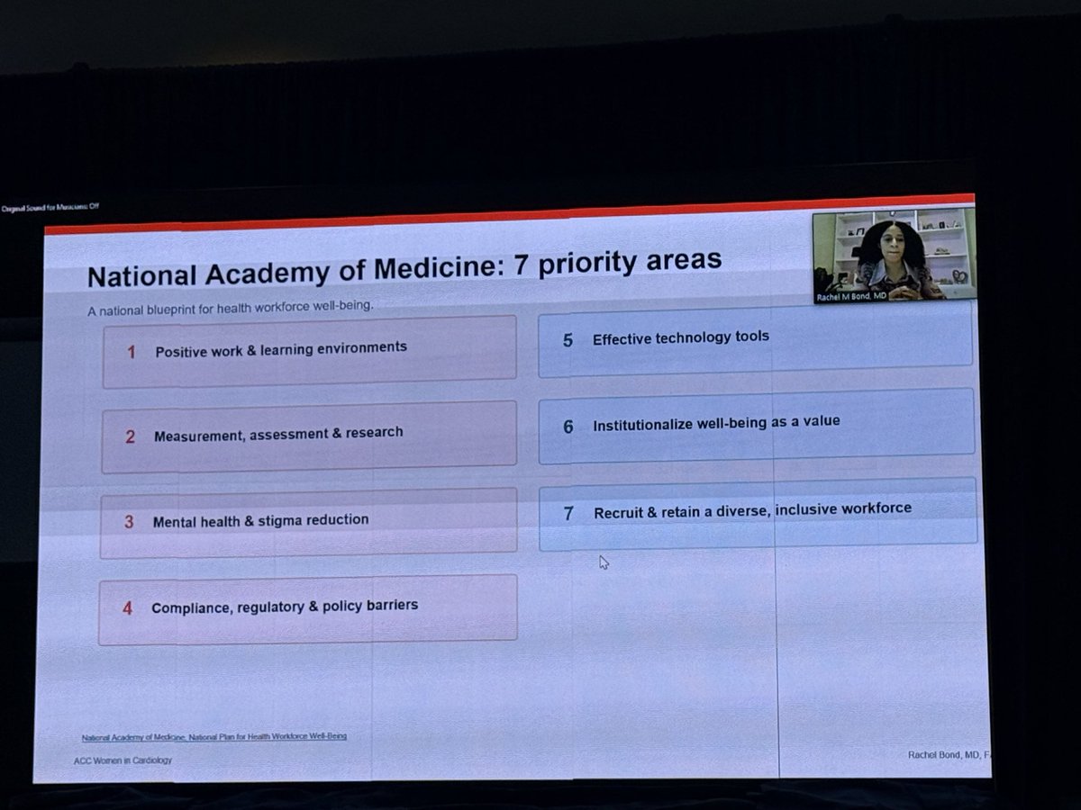 Pooh_Velagapudi's tweet photo. A good keynote today by @DrRachelMBond for the @NJACC WIC symposium talking about burnout in cardiology & solutions! @DrSheilaSahni @kimskeldingmd @RBP0612 #ACCWIC #ACCFIT #ACCEarlyCareer #ACCIC https://t.co/TAICI7qaHo