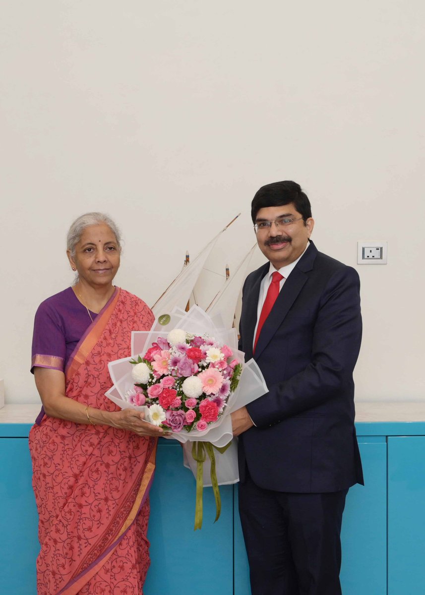 IndEmbDoha's tweet photo. Hon’ble Union Minister for Finance & Corporate Affairs, Smt. Nirmala Sitharaman, was welcomed and received by the Ambassador of India to Qatar, @srikar_koppula, upon her arrival at Hamad International Airport in Doha today. 

The Hon’ble Union Minister for Finance & Corporate Affairs is scheduled to participate in the 11th Annual Meeting of the Asian Infrastructure Investment Bank (AIIB) and the AIIB Investors Dialogue 2026 in Doha over the next two days.

#AIIB2026 #IndiaAtAIIB 

@nsitharaman @nsitharamanoffc
@FinMinIndia @MEAIndia @DrSJaishankar
@IndianDiplomacy @diaspora_india
@PIB_India @DDNewslive @mygovindia