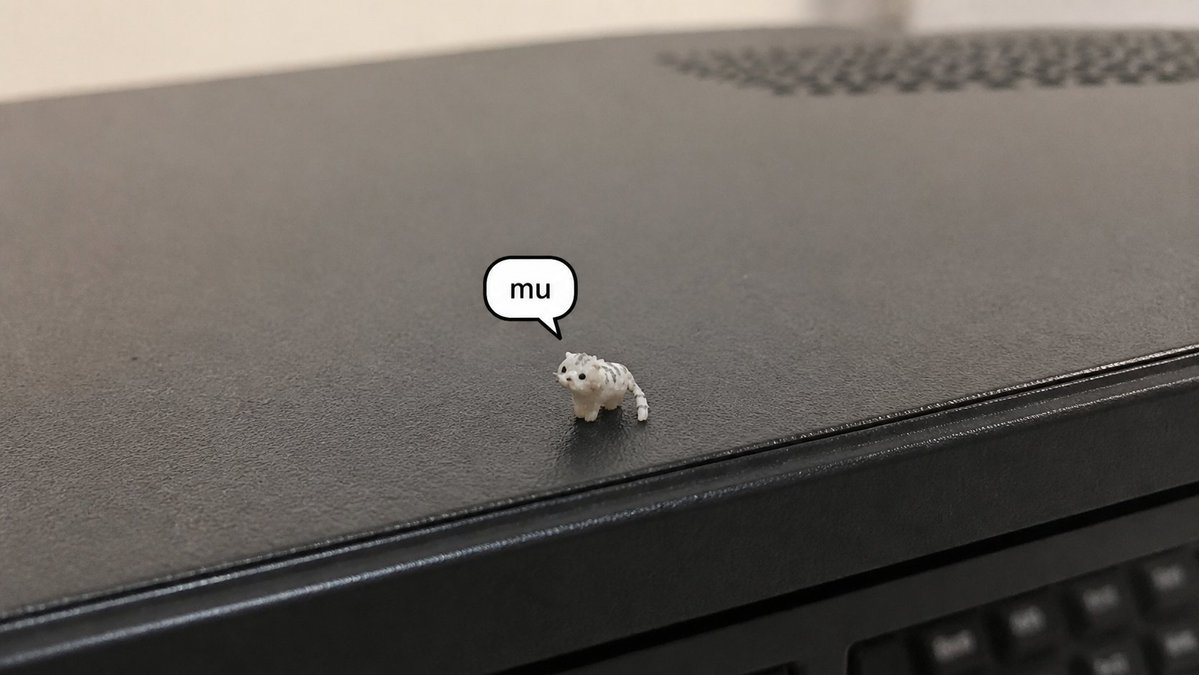micat_mu's tweet photo. micro cat’s first word.

he’s been training for this moment. https://t.co/Fnia7NAcqL