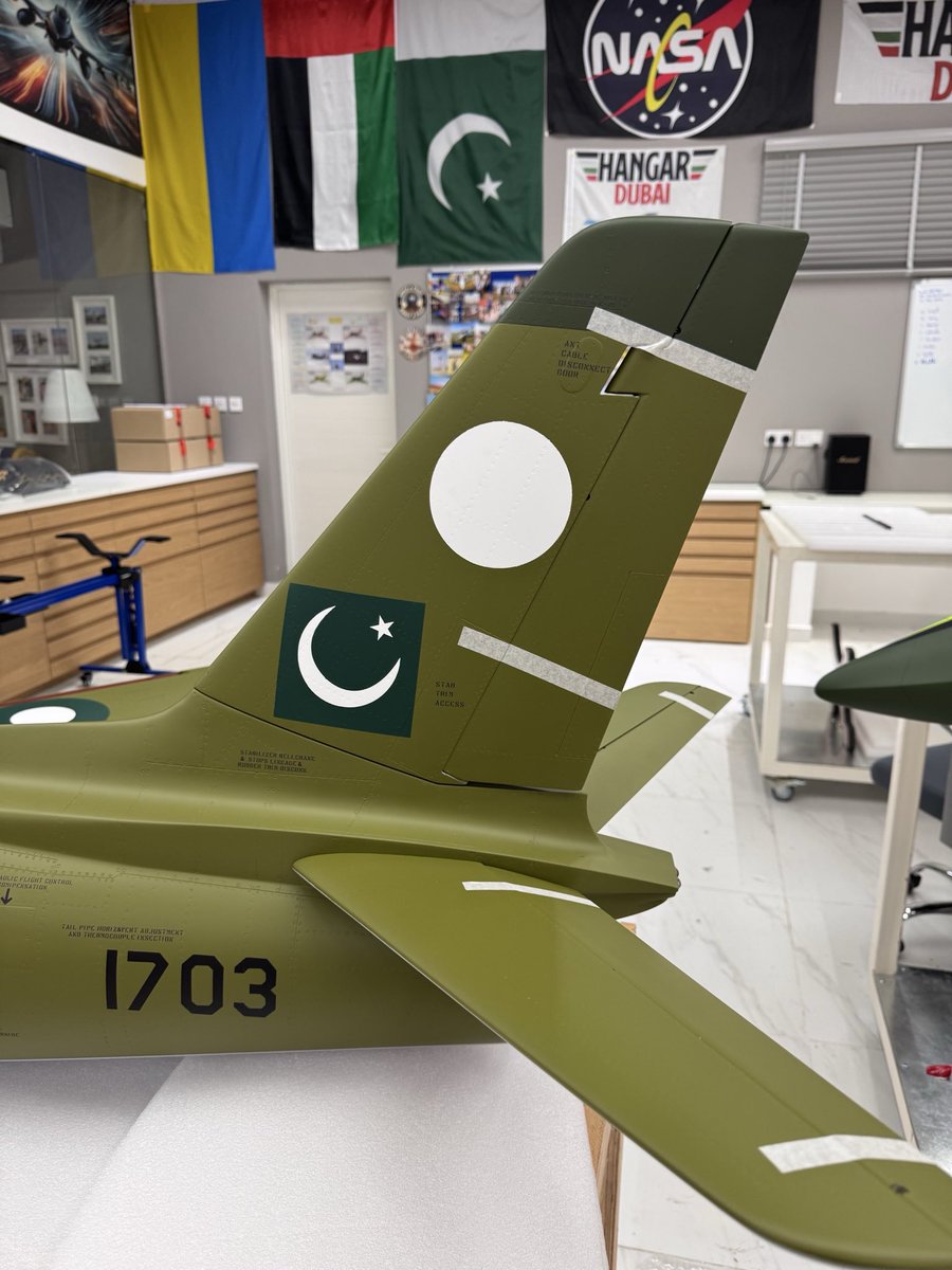 falamb3's tweet photo. My latest acquisition to my fleet. The 1/5th scale F86E Sabre in a very special PAF livery. Extremely difficult to trace back the legacy of this unit, but found a lot on serial 1703. Will share more soon…. ❤️🇵🇰 https://t.co/BooZ5KCB12