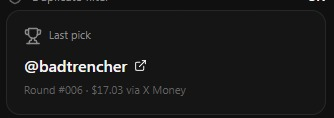 badtrencher's tweet photo. Good tek i won last round!

@powerballx 

8drhKf1VoNryvkodMjqBghgGFB5y68ZY3T2QSgD5pump https://t.co/TlYmyx8nJ7