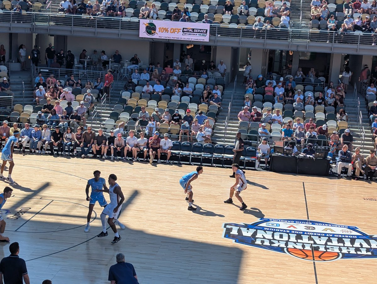 MUSCSportsMed's tweet photo. Great to see 2 of our affiliations playing each other @CofCBasketball vs @CitadelHoops at @CreditOneStad we have a number of our @MUSChealth team here coveting 4 #AthleticTrainers and 3 #SportsMedDocs hope they don't have to work too hard https://t.co/67KpvW5e2L