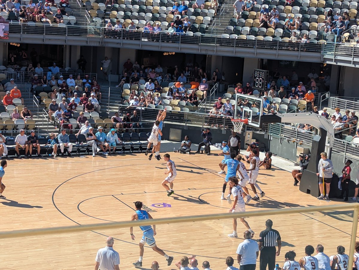 MUSCSportsMed's tweet photo. Great to see 2 of our affiliations playing each other @CofCBasketball vs @CitadelHoops at @CreditOneStad we have a number of our @MUSChealth team here coveting 4 #AthleticTrainers and 3 #SportsMedDocs hope they don't have to work too hard https://t.co/67KpvW5e2L