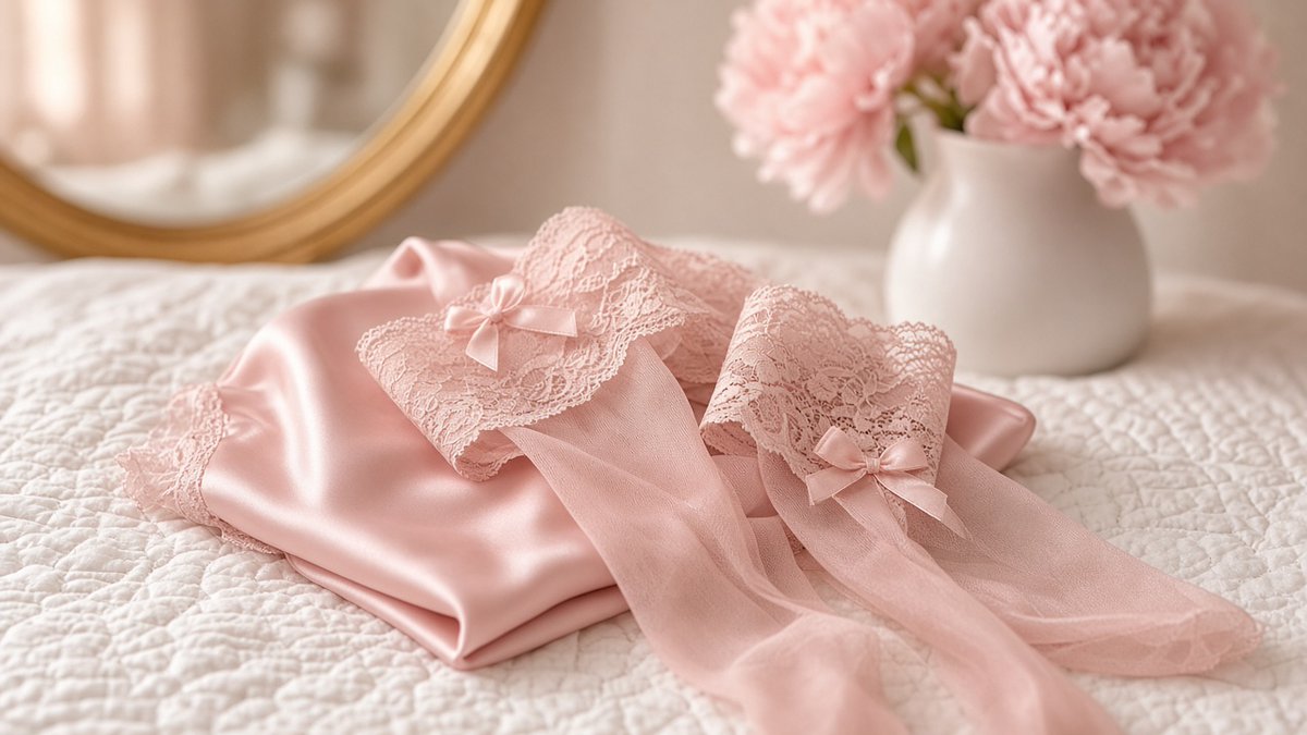 sheerPinkGirl's tweet photo. night formula: soft pink lace hold-ups under a tiny slip. bare thighs when i sit… empty soft girl brain lol https://t.co/QyzrR5z8rX
