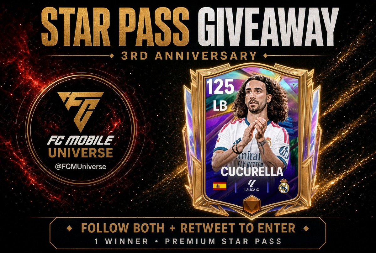 FCMUniverse's tweet photo. 🚨 STARPASS GIVEAWAY TIME 🚨

The amazing @VikingFCM is sponsoring ANOTHER Starpass Giveaway - This time for 3rd Anniversary

📃 Rules for the giveaway:
1 - Follow @fcmuniverse & @VikingFCM
2 - Repost 🔄 this post

That's all!

Winner will be picked 7 days from now - Good Luck

@tutiofifa @EASFCMOBILE @FirstHalfYT @KJavierFM @FCthunder_EA @newcomerFM