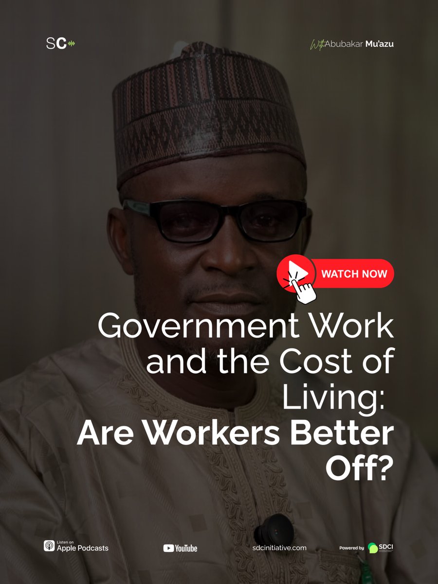 SustainConvos's tweet photo. 🎙️ THE FULL CONVERSATION IS NOW LIVE!

Is government work still the financial security it once promised? Are salary increases enough to keep up with the rising cost of living? And what does the future hold for the average Nigerian public servant? https://t.co/6mIMwaPFkp