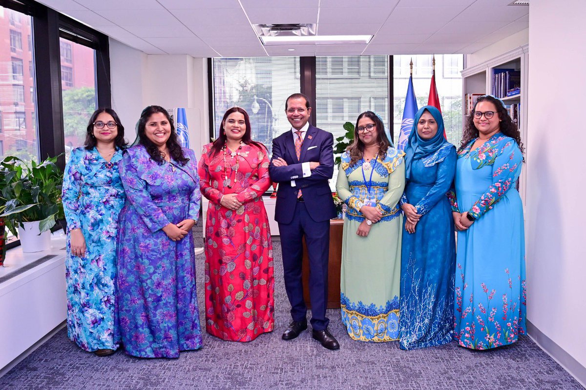 IruthishamAdam's tweet photo. 🌍As I wrap up a successful #UNGA81HLW, I recognise the exceptional hard work, commitment, and dedication of #TeamKhaarijee. 

From the team at @MVPMNY to the teams at @MoFAmv, especially multilateral, bilateral, protocol teams, I am truly appreciative. Kudos to the team that always delivers!
🇲🇻🇺🇳

@presidencymv 
@MoFAmv 
@MVPMNY 
@MDVinGeneva 

#MDVatUNGA81