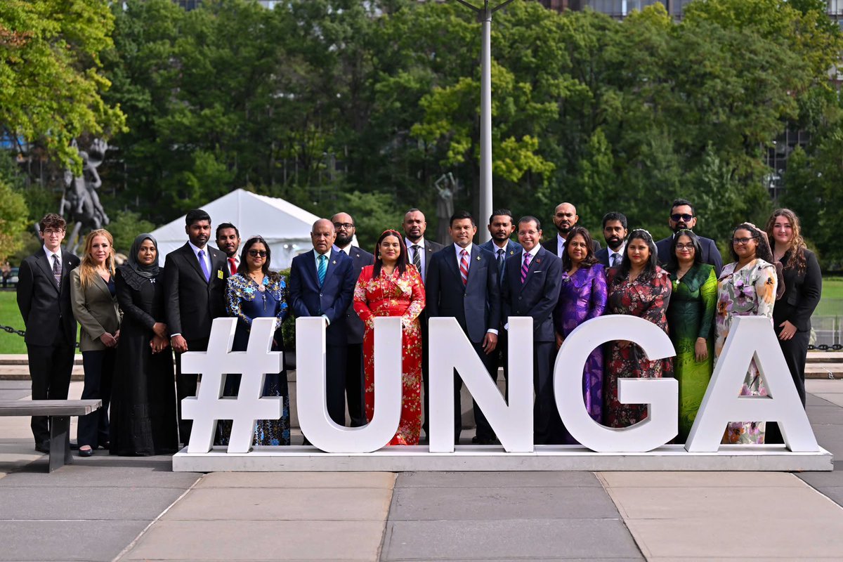 IruthishamAdam's tweet photo. 🌍As I wrap up a successful #UNGA81HLW, I recognise the exceptional hard work, commitment, and dedication of #TeamKhaarijee. 

From the team at @MVPMNY to the teams at @MoFAmv, especially multilateral, bilateral, protocol teams, I am truly appreciative. Kudos to the team that always delivers!
🇲🇻🇺🇳

@presidencymv 
@MoFAmv 
@MVPMNY 
@MDVinGeneva 

#MDVatUNGA81