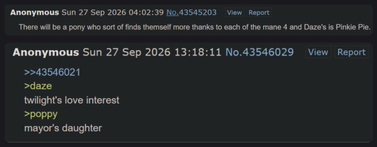_itsamedfffaz's tweet photo. more 4chan shit 

please take with a grain of salt, words can be less reliable than actual images or proof hence

#MyLittlePony https://t.co/VO5bAIA9ge