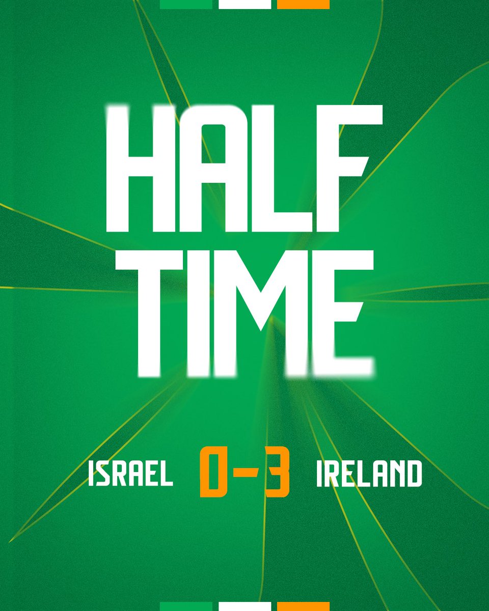 IrelandFootball's tweet photo. Ahead at the break. https://t.co/MVRrLwwCMb
