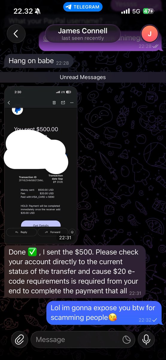 Bunnylaura_'s tweet photo. SCAMMER ALERT GIRLS DONT FALL FOR THIS https://t.co/Lo5a8TnlLb