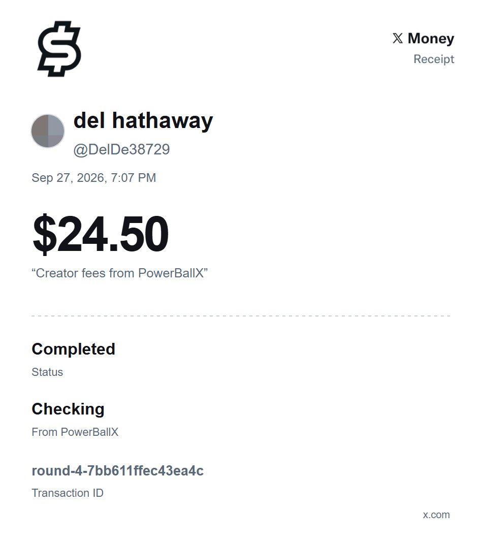 powerballx's tweet photo. Here are a few of the payments we’ve made so far.

As the creator fee pool grows, so does the amount available for users to earn.

https://t.co/IcRNnFAQ6J https://t.co/7wkQSnGIvQ
