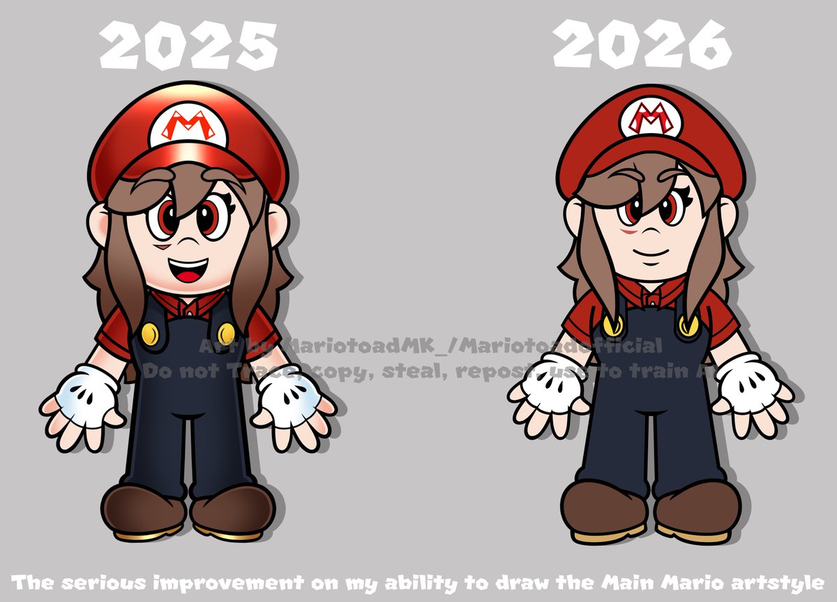 MariotoadMK_'s tweet photo. Mario artstyle improvement 

2025-2026

This is just on my sona too https://t.co/6JDeRgNaAy