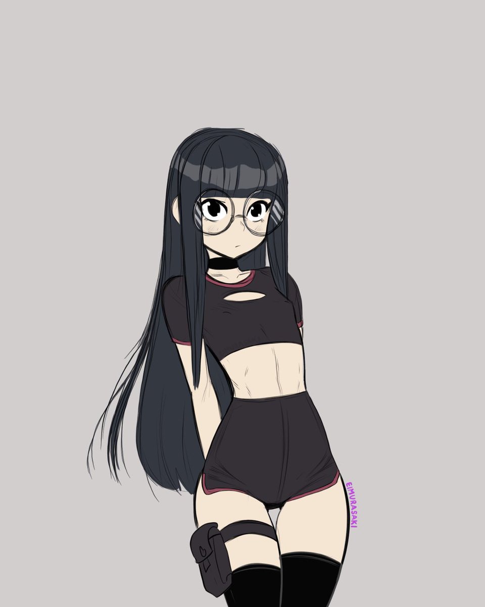 eimurasakiart's tweet photo. A human girl oc! ^^ with and important question! Which do you prefer? High-rise or low-rise shorts? #ocdrawing #girloc #highriseshorts #lowriseshorts https://t.co/foWlo0r7cw