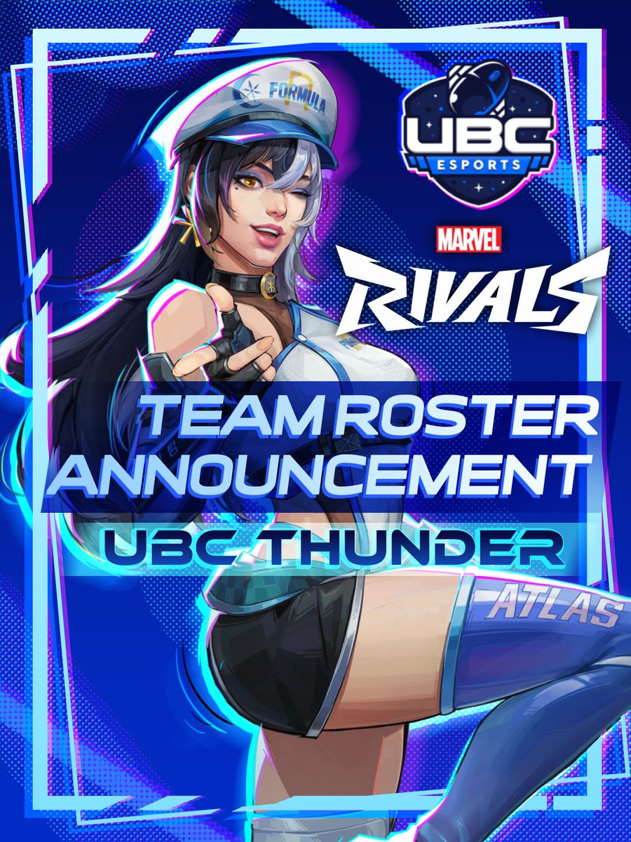 ubcesports's tweet photo. Roster Announcement: UBC Thunder - UBCEA Marvel Rivals Premier Team🚨
Excited for a great year for our Marvel Rivals Premier Team, UBC Thunder!⚡⚡
Show them some support as they get ready to compete for the upcoming season!!
#MarvelRivals #UBCEA https://t.co/F3TK9YrALP