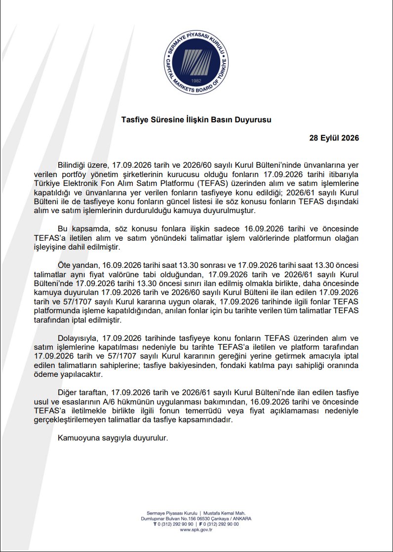 uur_bc's tweet photo. TP2 VE TLY FONLARI FİYAT AÇIKLANMADIĞI İÇİN  VE TEMERRÜT OLUŞTUĞU İÇİN TASFİYEYE SOKULDU SPK ACİL BU KARARINDAN GERİ DÖN YÜZBİNLERCE MAĞDUR VAR BUNA KİM DUR DİYECEK ? https://t.co/12Rzy0mumg