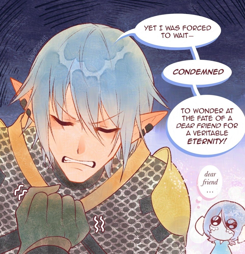 papersseat's tweet photo. thank u haurchefant I deeply appreciate your crashout #ffxiv https://t.co/KD375fCVEZ