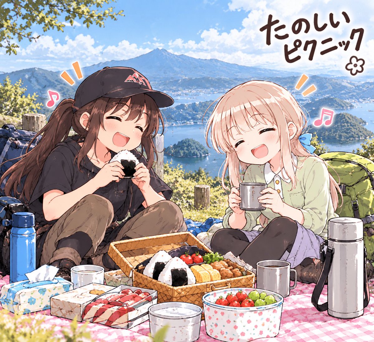 yukiyama2003_2's tweet photo. 一緒に楽しいピクニック♪
#たのピク二次創作 
#たのピク https://t.co/56HO8kQaY6